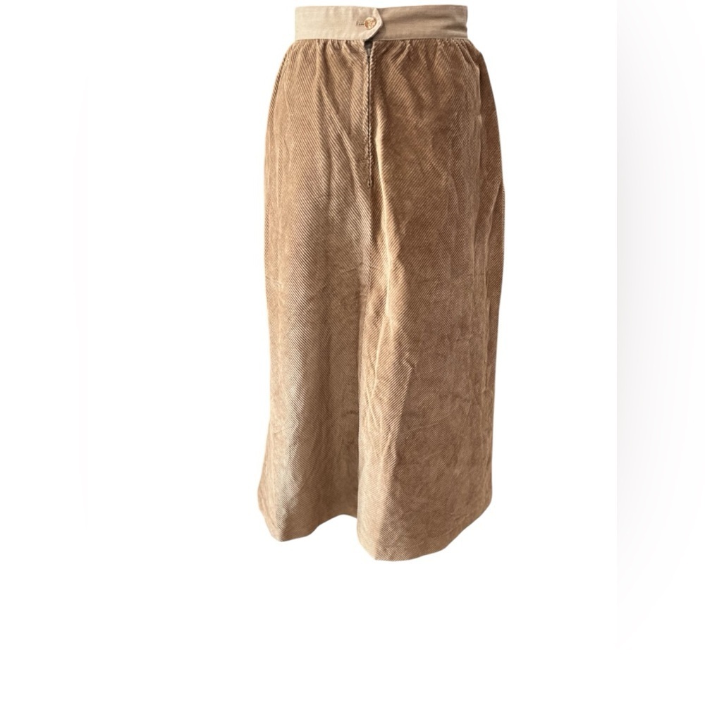 High waisted corduroy tan bubble skirt vintage SM - Picture 3 of 11